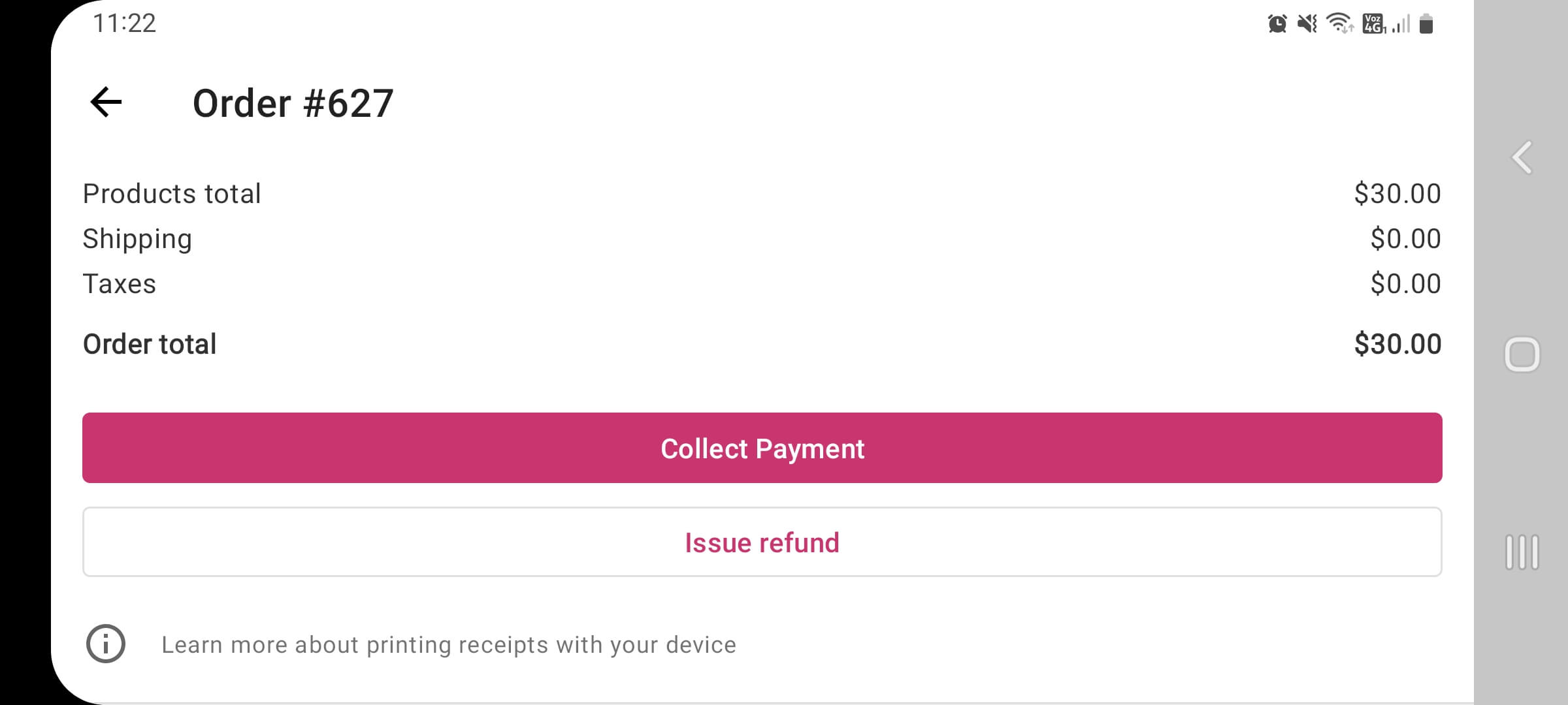 Descargar el pago de un pedido de WooCommerce usando la aplicación