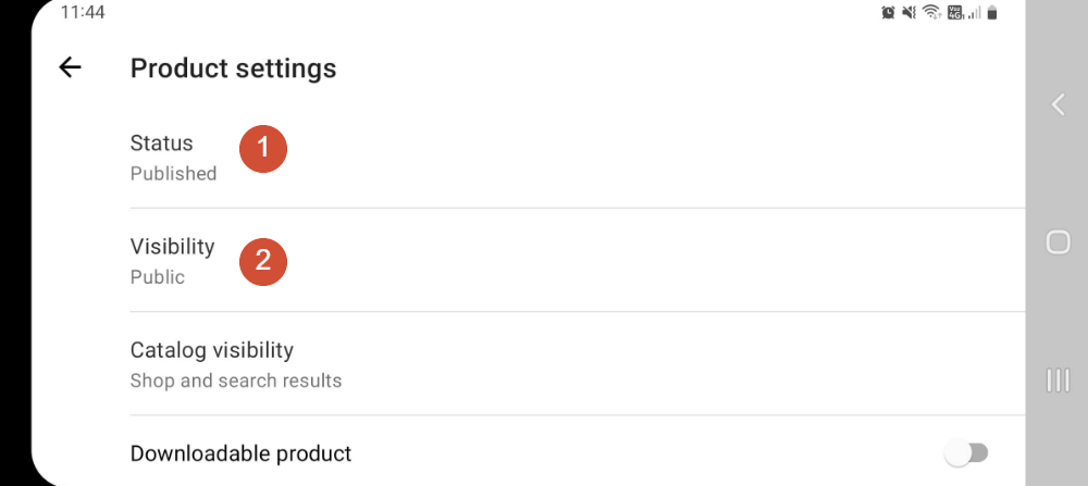Configuración del estado del producto WooCommerce