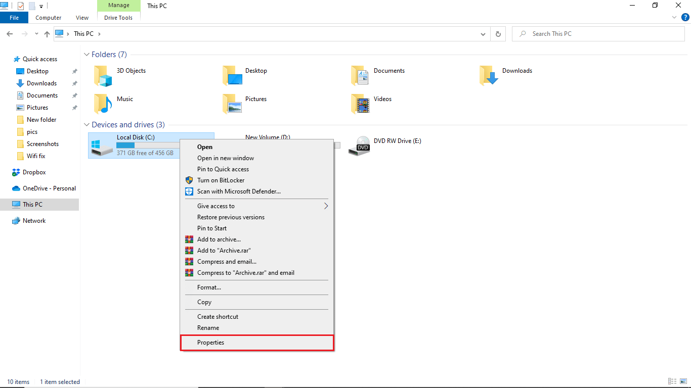 Haga clic en Propiedades.  Arreglar controlador IRQL no menos o igual error de Rtwlane Sys