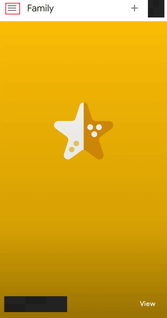 Toca el icono de la hamburguesa en la esquina superior izquierda de la pantalla |  abandonar el grupo familiar de Google