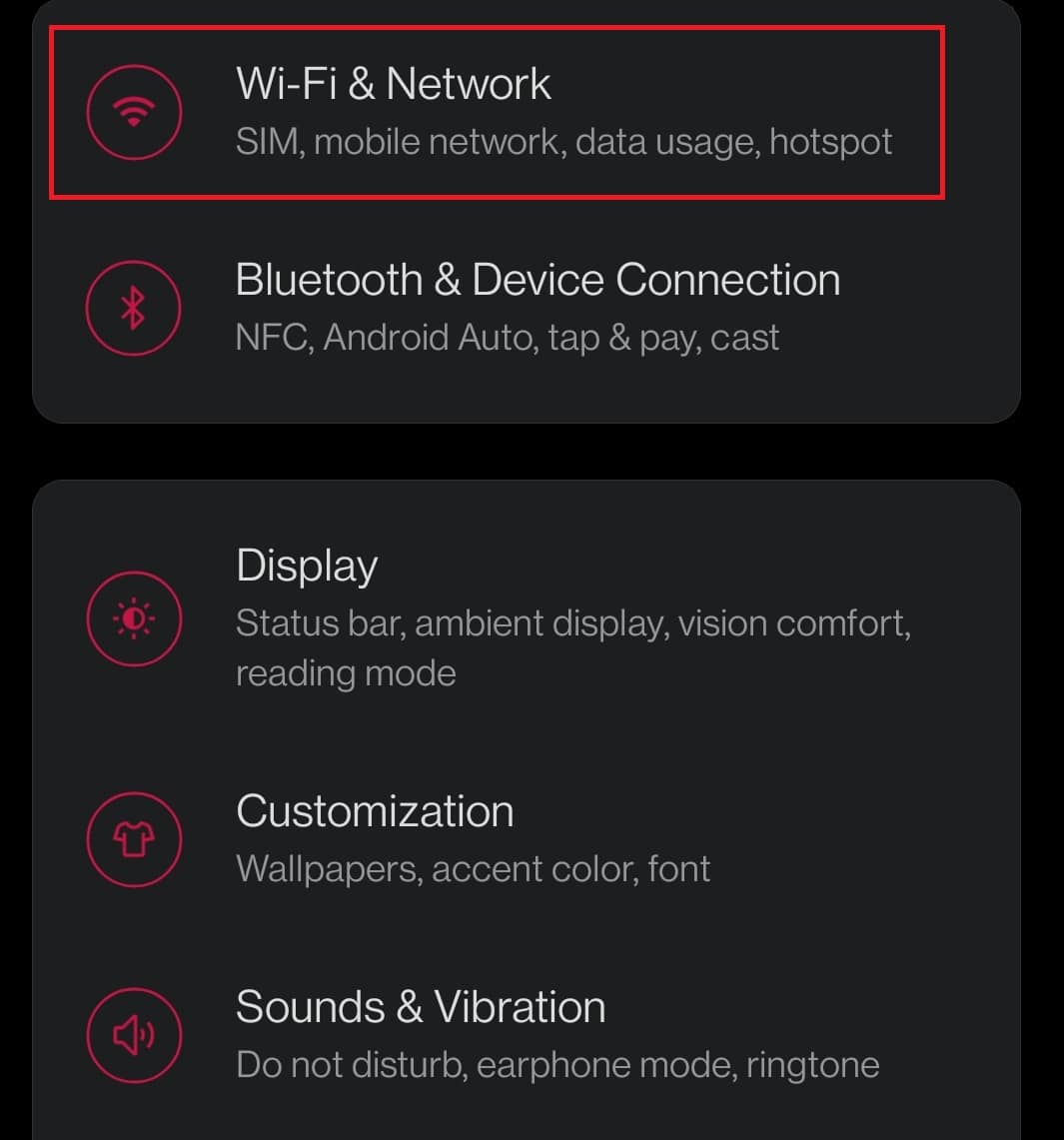 Presiona Wi-Fi y red. ¿Cómo conectarse a una red Wi-Fi usando WPS en Android?