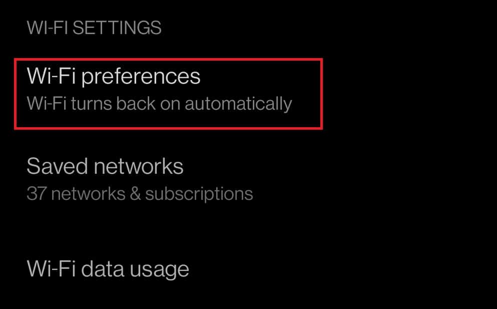 Toque Preferencias de WiFi en la categoría Configuración de WiFi. ¿Cómo conectarse a una red Wi-Fi usando WPS en Android?