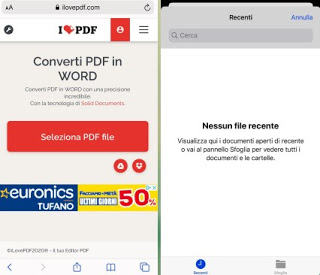 Sitio web de ILovePDF iLovePDF