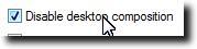 Deshabilitar composición de escritorio
