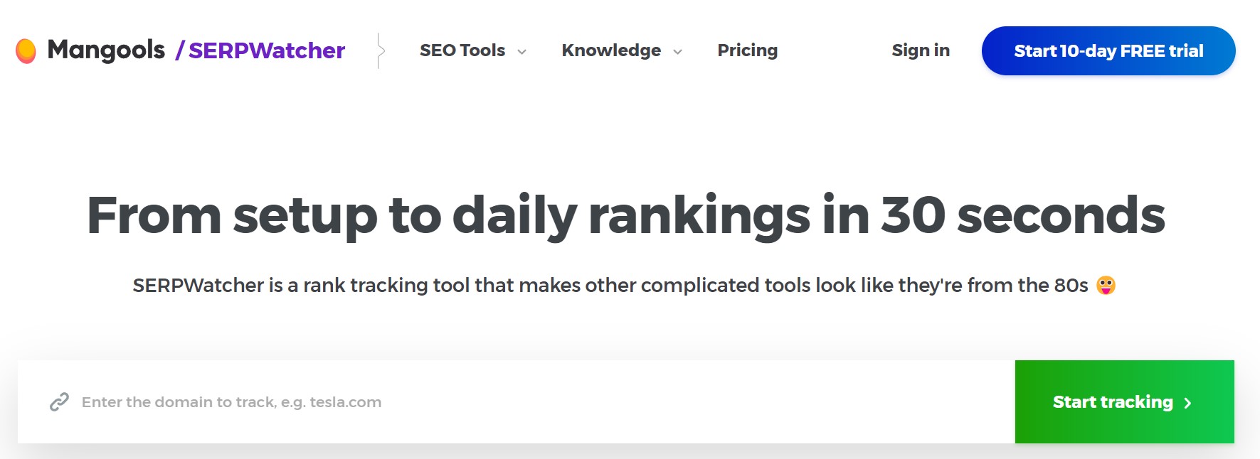 SERPWatcher es una gran herramienta de clasificación SERP. 