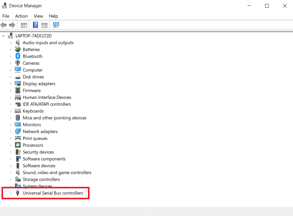 Expanda los controladores de bus serie universal. Cómo reparar WD My Passport Ultra no detectado en Windows 10