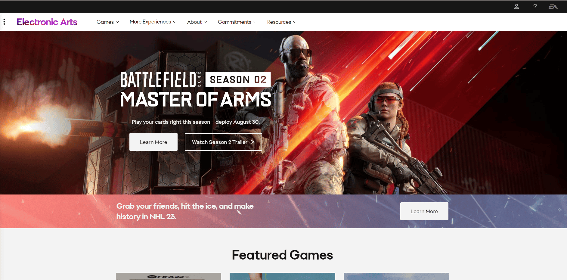 Página de inicio de Electronic Arts. Cómo administrar la configuración de la cuenta EA
