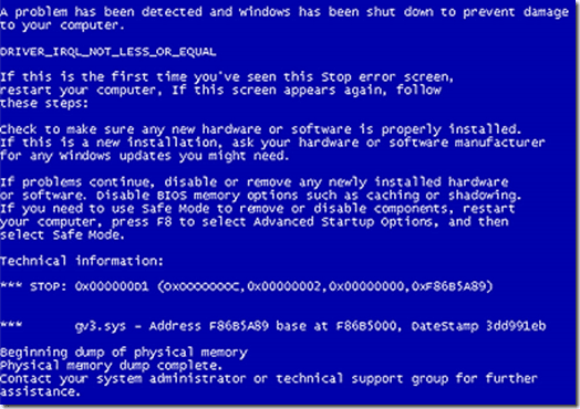 BSOD de Windows
