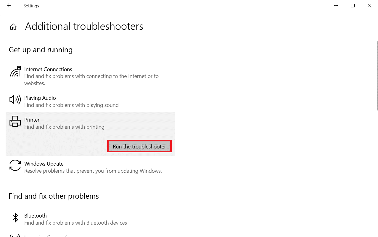 Haga clic en Ejecutar el solucionador de problemas.  Reparar los servicios de dominio de Active Directory no están disponibles actualmente en Windows 10