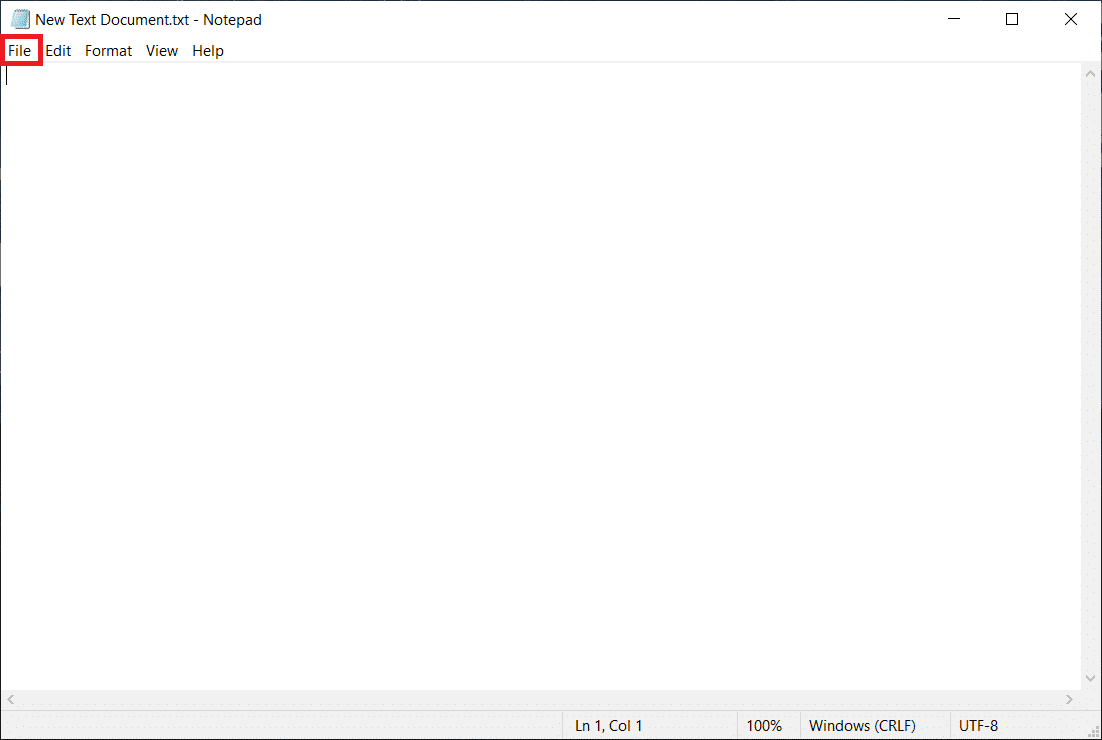 Seleccione Archivo en la barra de menú