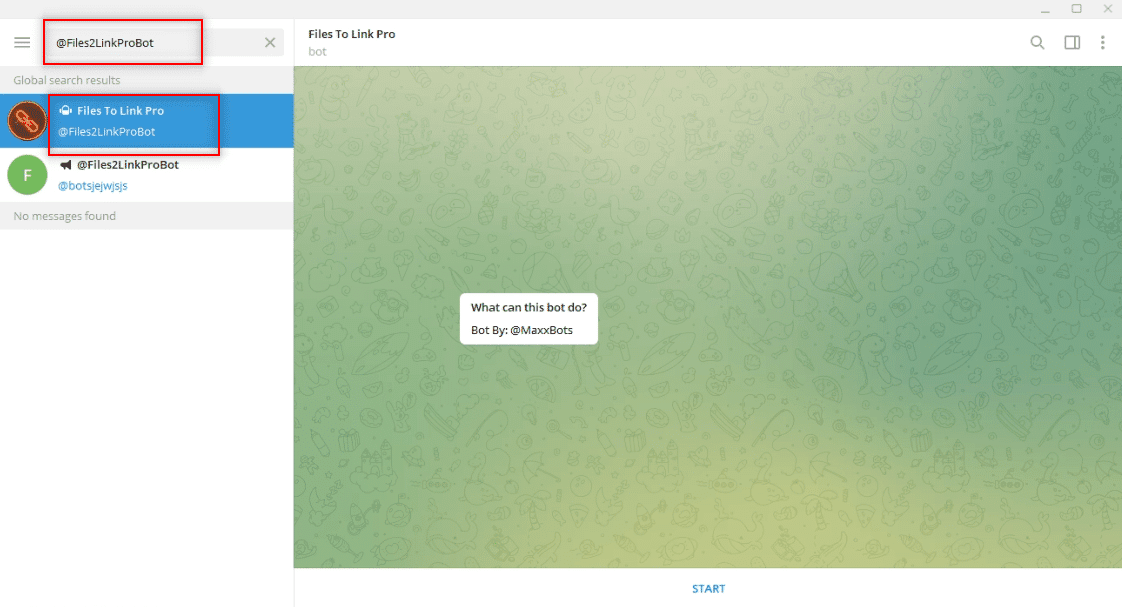 escribe Files2LinkProBot