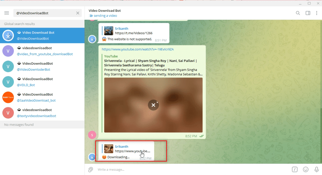 bot realiza las operaciones