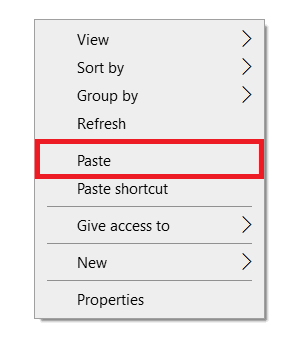Pegar opción.  Cómo arreglar COMDLG32.OCX que falta en Windows 10