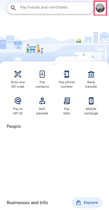 toque en el perfil. Cómo encontrar quién acepta Google Pay