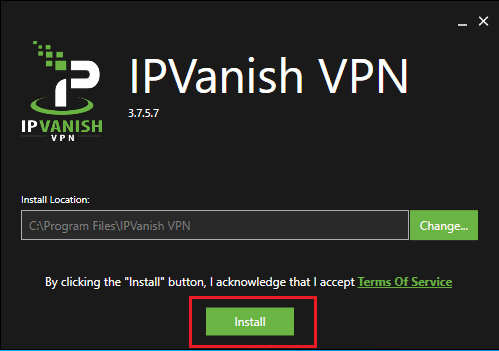 Haga clic en Instalar para iniciar la instalación.