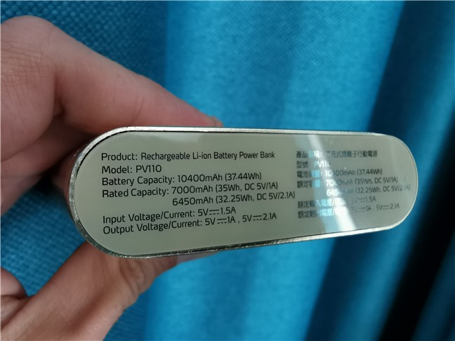 Como regla general, los bancos de energía deben tener menos de 160 Wh