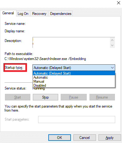Ahora, configure el Tipo de inicio en Automático o Manual. Cómo instalar la compatibilidad con dispositivos móviles de Apple en Windows 10
