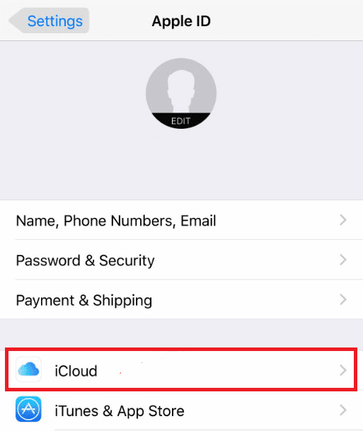 Abre la configuración de tu iPhone y navega por iCloud.