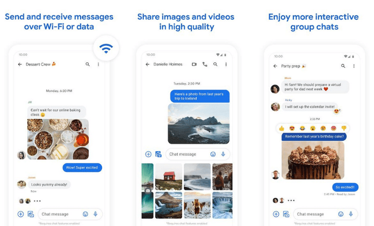 Mensajes de Google. Cómo realizar mensajes grupales en Android