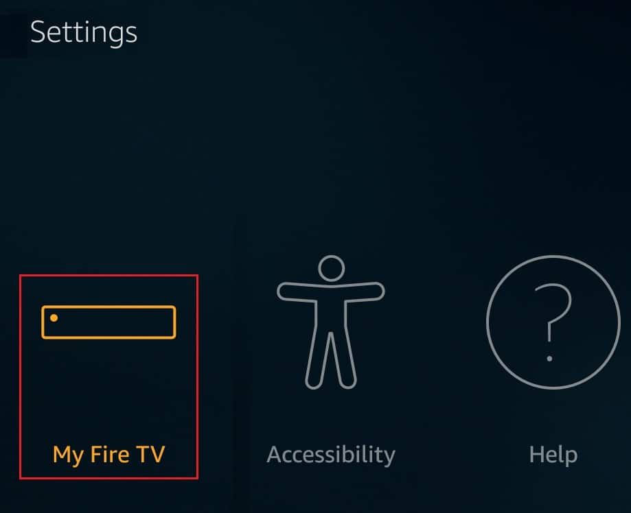seleccione la opción My Fire TV en amazon firestick.  Solucionar problemas de duplicación de pantalla de Amazon Firestick