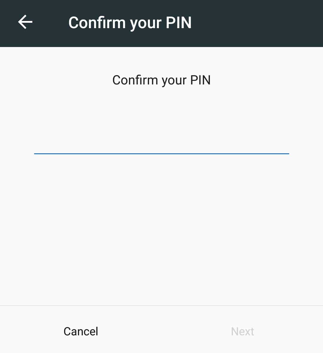 Confirma tu página pin.  Arreglar videos de YouTube que no se reproducen en Android