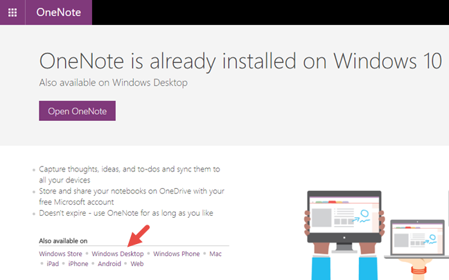 OneNote, Windows