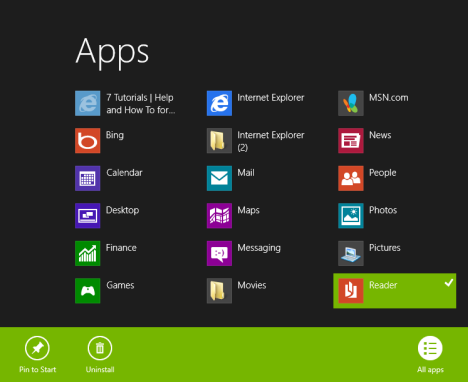 Windows 8 - Todas las aplicaciones