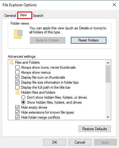 Navegue a la pestaña Ver.  Arreglar esta aplicación no es compatible con el error especificado en el contrato