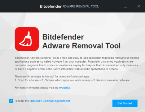 Herramienta de eliminación de adware de Bitdefender para PC