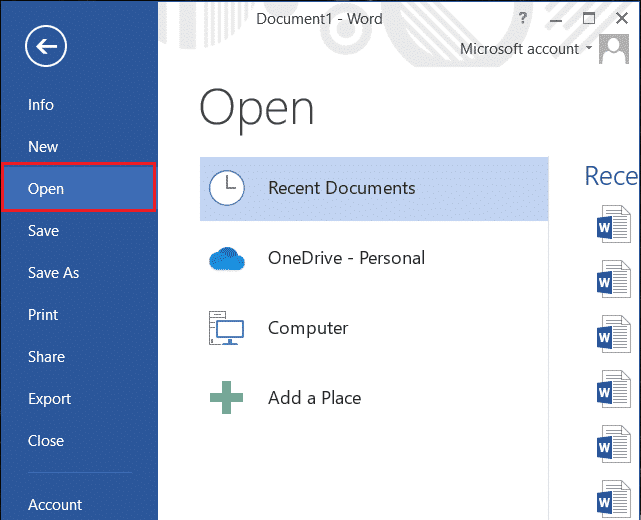 Haga clic en Abrir en Word