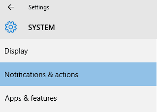 notificaciones y acciones