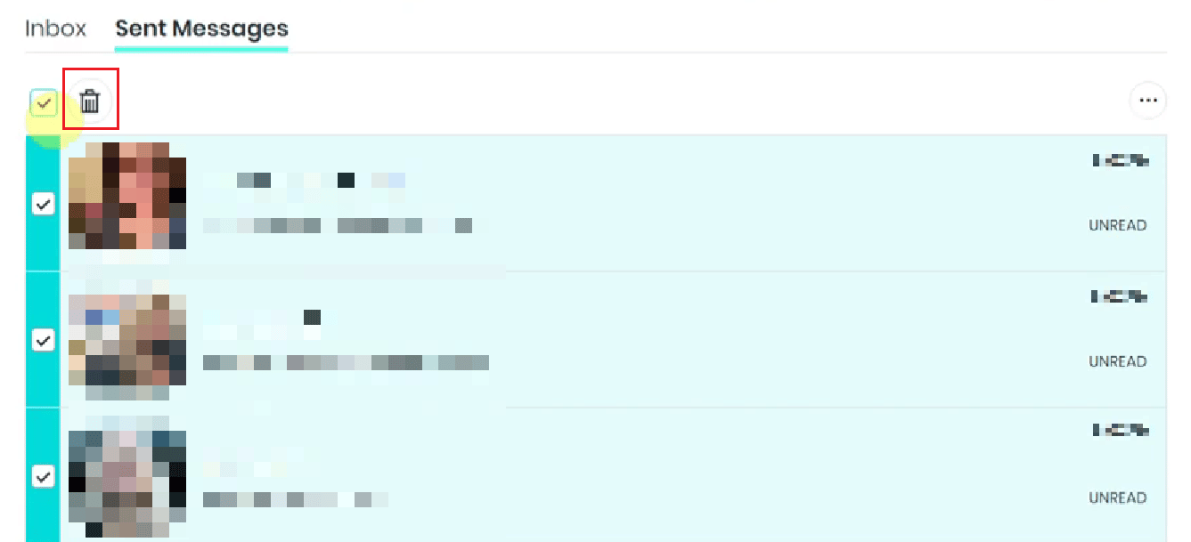 Haga clic en el icono de la papelera |  me gusta desaparecido en POF