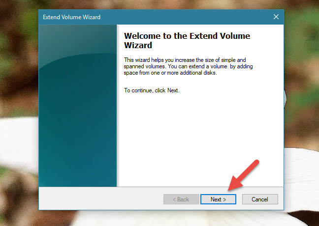 Windows, cambiar el tamaño de la partición, Administración de discos