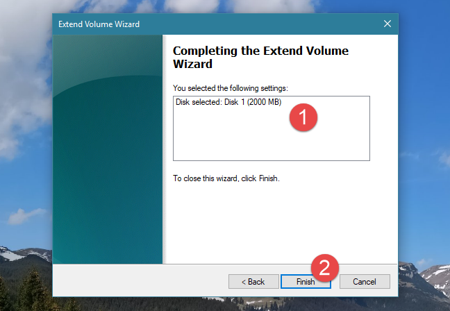 Windows, cambiar el tamaño de la partición, Administración de discos