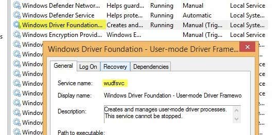 base del controlador de windows