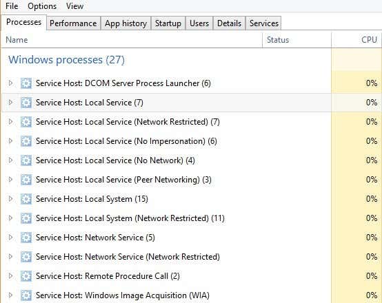 procesos de windows 8
