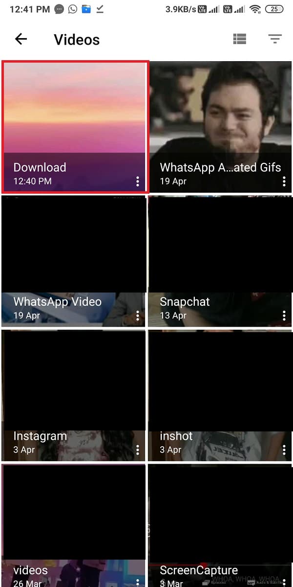 Haga clic en la sección Descargar