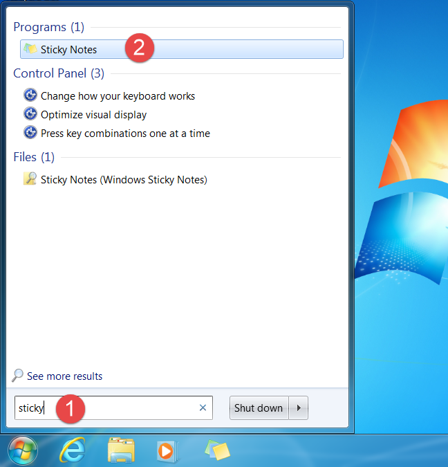 Karteczki samoprzylepne, Windows 7, Windows 8.1