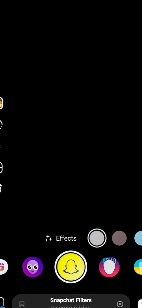 Elija su filtro deseado y mantenga presionado el ícono para grabar su video