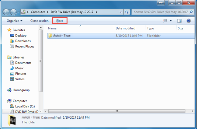 Windows, grabar discos