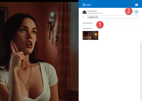 capturas de pantalla, Windows 8.1, uso compartido, aplicaciones