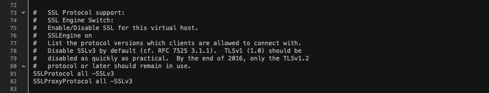 Archivo de protocolo SSL predeterminado
