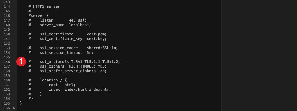 NGINX edita esta línea