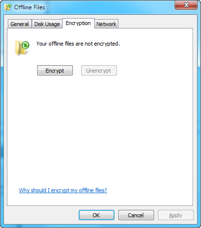 Archivos sin conexión en Windows 7