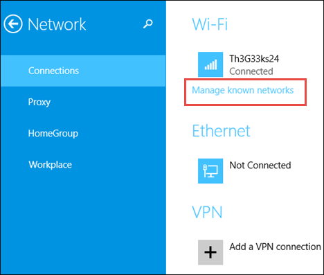 Actualización de Windows 8.1, olvídese de la conexión inalámbrica, la red, el perfil