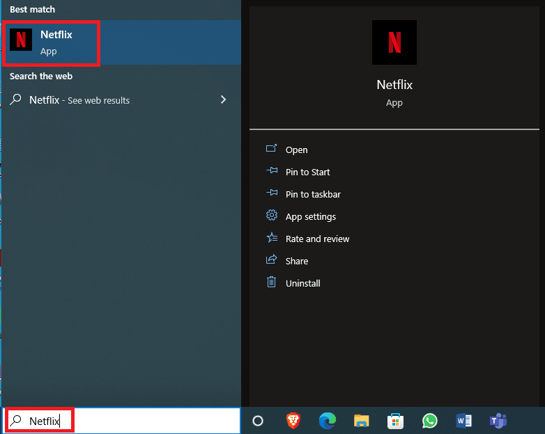 barra de búsqueda de windows de netflix