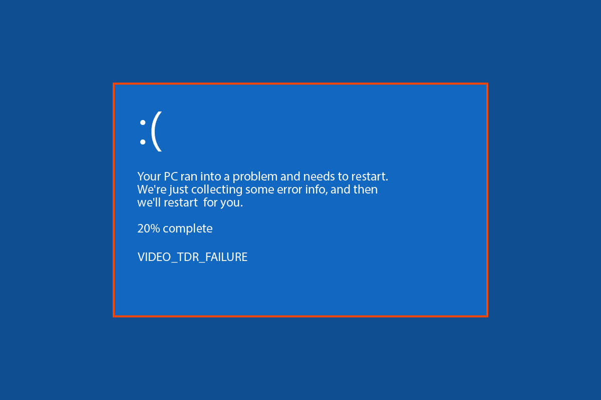 Solucione el error MSDN Bugcheck Video TDR en Windows 10