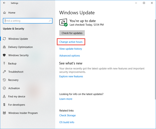 Cambia tus horas de actividad en Windows 10