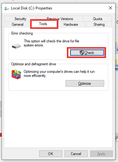 vaya a la pestaña de herramientas y haga clic en comprobar.  Arreglar el error de PowerPoint que no guarda el archivo