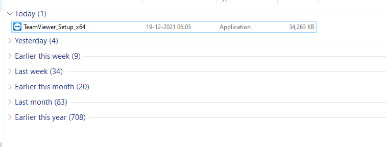 Ahora, vaya a Mis descargas e inicie la configuración de TeamViewer. Arreglar Teamviewer no está listo, verifique su conexión